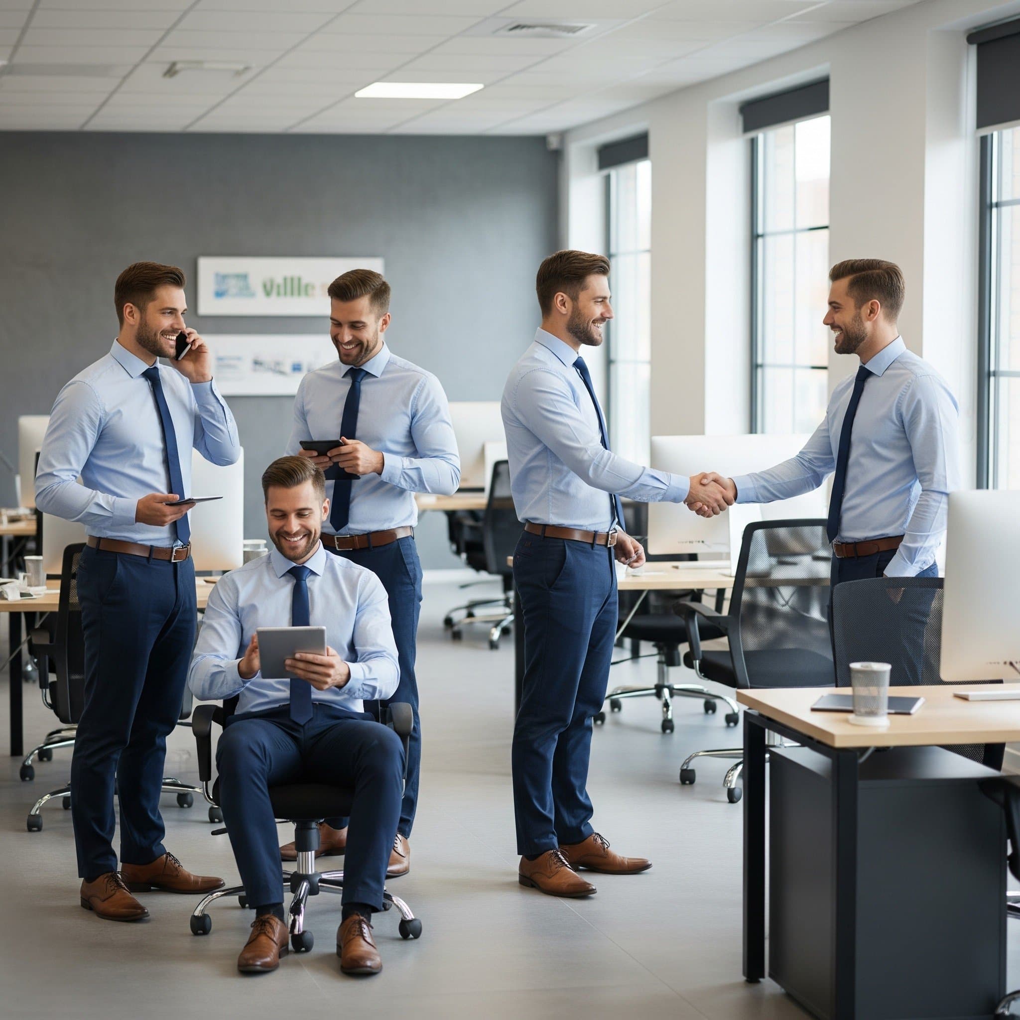 Equipe de imobiliária gerenciando operação no ImobTotal